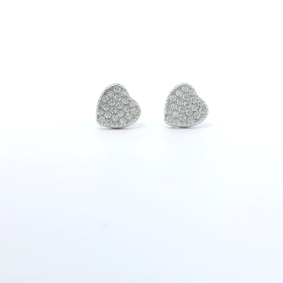 Sterling Silver with Heart Cubic Moissanite image 0